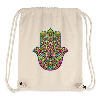 Hamsa Hand Psychedelische Kunst - Stanley/Stella recycelter Gym Bag - Naturweiß - Vorne