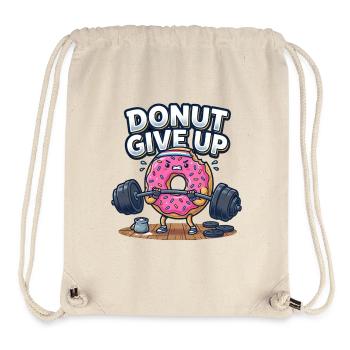Donut Give Up Gym Fitness Spruch Workout Training - Stanley/Stella recycelter Gym Bag - Naturweiß - Vorne