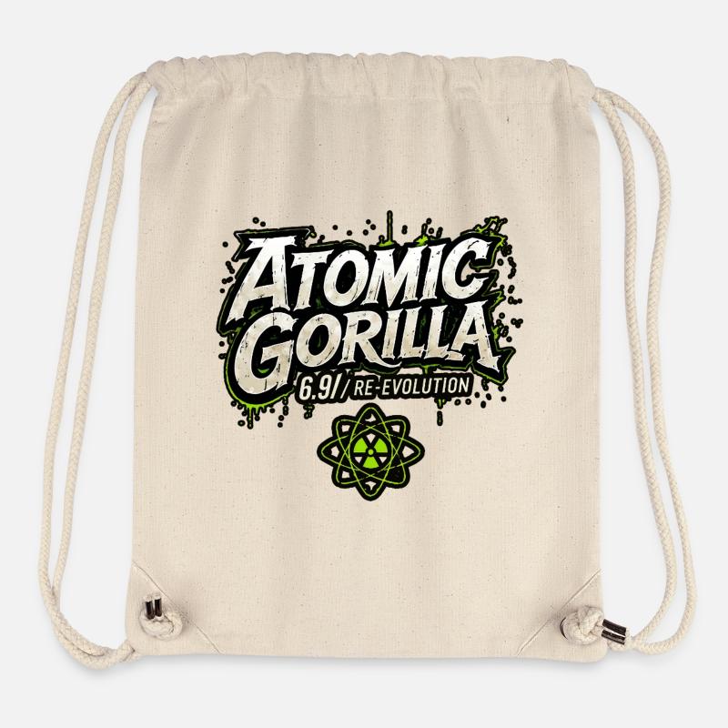Réévolution du gorille atomique - Sac à cordon recyclé Stanley/Stella - blanc naturel