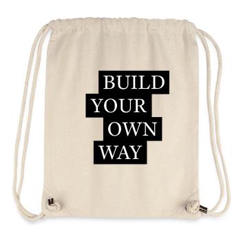 Build Your Own Way Statement - Stanley/Stella recycelter Gym Bag - Naturweiß - Vorne