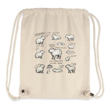 Capybara Sketch Parade - Stanley/Stella Recycled Gym Bag - natural - Front