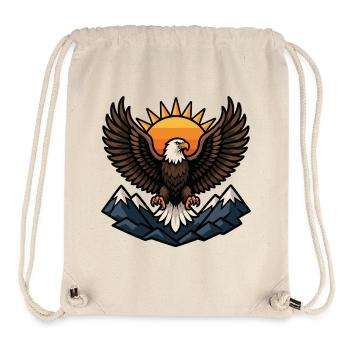 Golden Eagle on Mountain in the Sun - Stanley/Stella Recycled Gym Bag - natural - Front