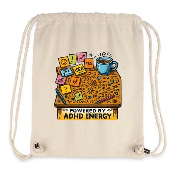 Énergie TDAH : Flux d’idées à la table basse - Sac à cordon recyclé Stanley/Stella - blanc naturel - Devant