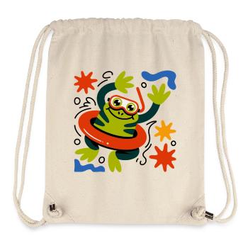 Fun de grenouilles d’été - Sac à cordon recyclé Stanley/Stella - blanc naturel - Devant