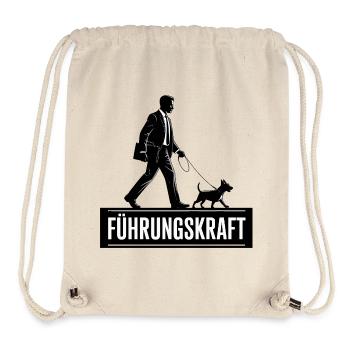  FÜHRUNGSKRAFT Business Mann Mit Hund Lustiges - Stanley/Stella recycelter Gym Bag - Naturweiß - Vorne