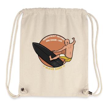 Hudayriat Island Abu Dhabi VAE Moderne Wellensurf - Stanley/Stella recycelter Gym Bag - Naturweiß - Vorne