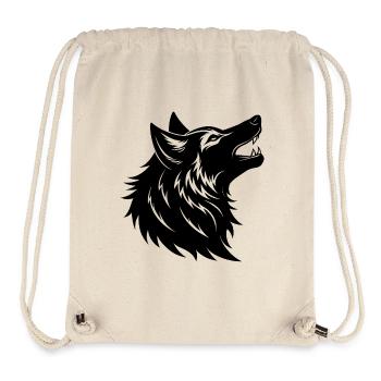 Howling Wolf - Stanley/Stella Recycled Gym Bag - natural - Front