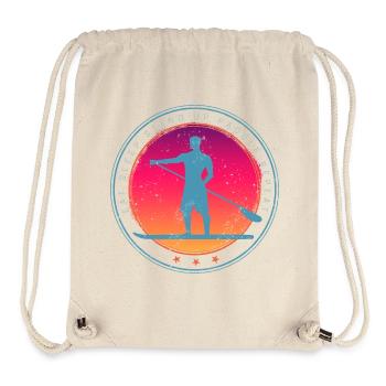Stand Up Paddle Board Sunset Vintage SUP - Stanley/Stella Recycled Gym Bag - natural - Front