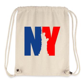Statue de la Liberté de New York - Sac à cordon recyclé Stanley/Stella - blanc naturel - Devant