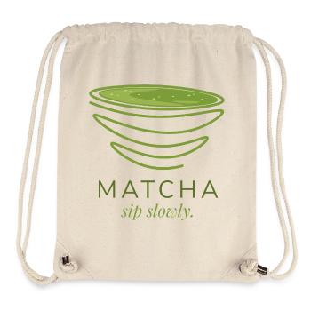 Le Matcha - Sac à cordon recyclé Stanley/Stella - blanc naturel - Devant
