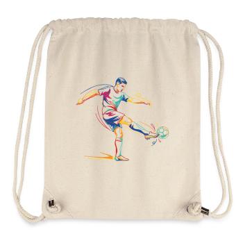 Graphique des joueurs du tournoi de football - Sac à cordon recyclé Stanley/Stella - blanc naturel - Devant