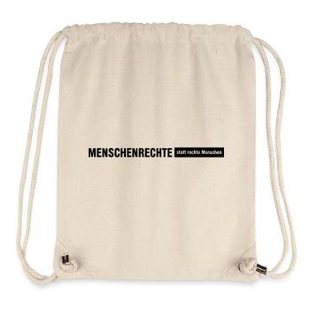 Menschenrechte Spruch Zeile - Stanley/Stella recycelter Gym Bag - Naturweiß - Vorne