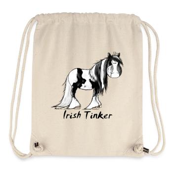 Funny Irish Tinker Horse - Pinto - Stanley/Stella Recycled Gym Bag - natural - Front