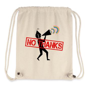 No Thanks - Stanley/Stella recycelter Gym Bag - Naturweiß - Vorne