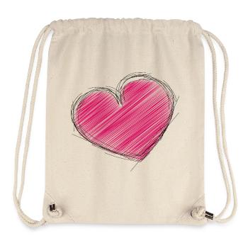 HERZ. HERZ. HEILIGER VALENTINSTAG. LIEBE. LIEBE. WEIHNACHTEN - Stanley/Stella recycelter Gym Bag - Naturweiß - Vorne