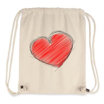 HERZ. HERZ. HEILIGER VALENTIN. LIEBE. LIEBE. WEIHNACHTEN - Stanley/Stella recycelter Gym Bag - Naturweiß - Vorne