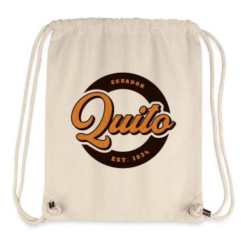 Quito Vintage Logo Est.1534 - Stanley/Stella recycelter Gym Bag - Naturweiß - Vorne