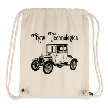 Schwarzes altes Vintage-Auto - Stanley/Stella recycelter Gym Bag - Naturweiß - Vorne