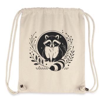 Raccoon – Charming Animal Illustration - Stanley/Stella Recycled Gym Bag - natural - Front