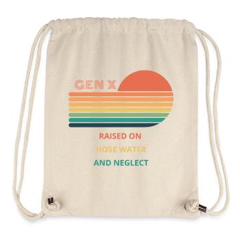 Gen X Raised On Hose Water And Neglect design. - Stanley/Stella Recycled Gym Bag - natural - Front
