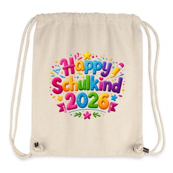 Happy Schulkind 2026 Einschulung - Stanley/Stella recycelter Gym Bag - Naturweiß - Vorne