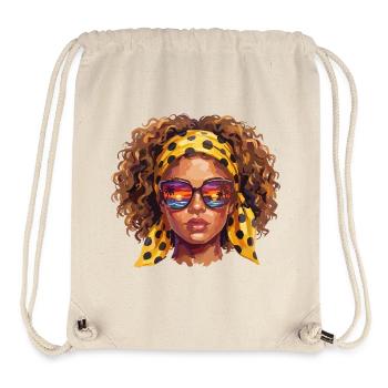 Woman with sunglasses - Stanley/Stella Recycled Gym Bag - natural - Front