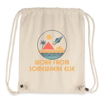 Working from anywhere – retro journey - Stanley/Stella Recycled Gym Bag - natural - Front