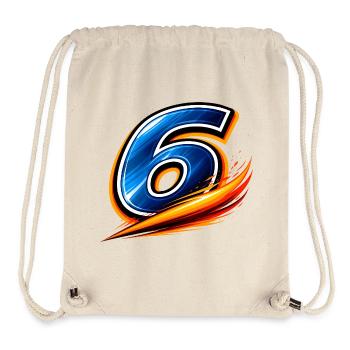 Numéro 6 Maillot de football Milieu de terrain - Sac à cordon recyclé Stanley/Stella - blanc naturel - Devant
