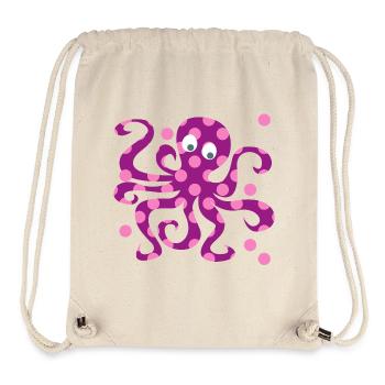 Octopus Dots Squid Pink Nursery - Stanley/Stella Recycled Gym Bag - natural - Front