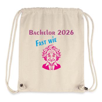 Bachelor 2026: Fast wie Einstein - Stanley/Stella recycelter Gym Bag - Naturweiß - Vorne