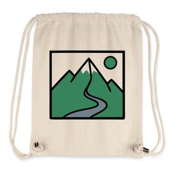 Berglandschaft Wanderweg Wandern Bergsteiger - Stanley/Stella recycelter Gym Bag - Naturweiß - Vorne