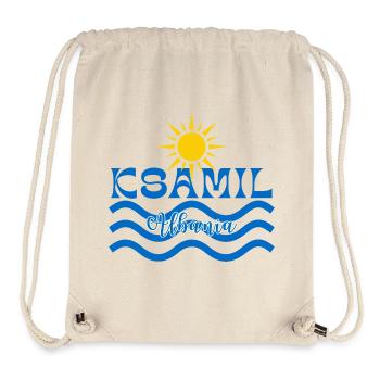 Ksamil Albanien Sonne und Wellen - Stanley/Stella recycelter Gym Bag - Naturweiß - Vorne