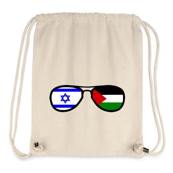 Free Palestine Israel peace - Stanley/Stella Recycled Gym Bag - natural - Front