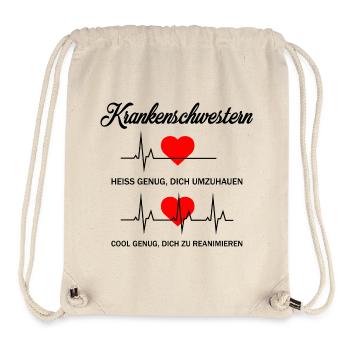 Krankenschwestern Heiss genug - Stanley/Stella recycelter Gym Bag - Naturweiß - Vorne