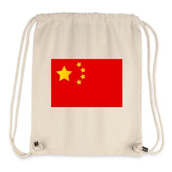 drapeau Chine - Sac à cordon recyclé Stanley/Stella - blanc naturel - Devant