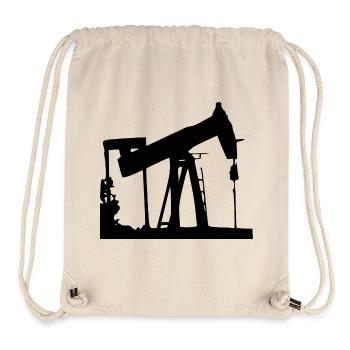 benzin gas tankstelle petrol station oil productio - Stanley/Stella recycelter Gym Bag - Naturweiß - Vorne