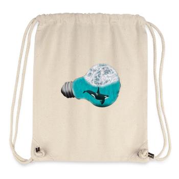 Éclat Océan à Thème Orque - Sac à cordon recyclé Stanley/Stella - blanc naturel - Devant