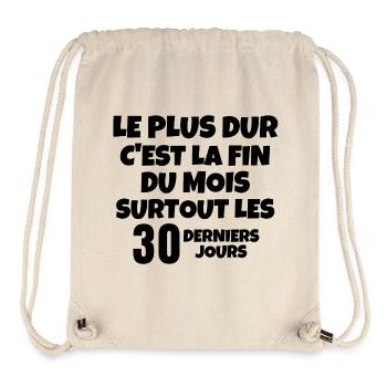 pouvoir d'achat, facture, crise énergétique - Sac à cordon recyclé Stanley/Stella - blanc naturel - Devant