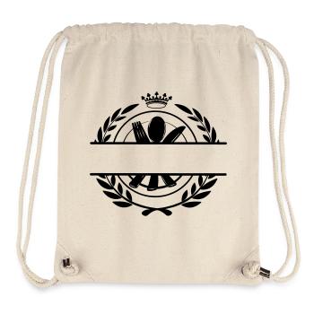 Cutlery menu logo with crown - Stanley/Stella Recycled Gym Bag - natural - Front