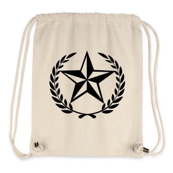 Stern im Lorbeerkranz - Stanley/Stella recycelter Gym Bag - Naturweiß - Vorne