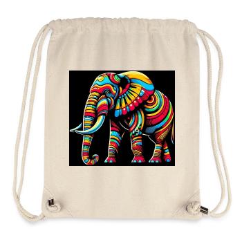 Elefant Pop Art - Stanley/Stella recycelter Gym Bag - Naturweiß - Vorne