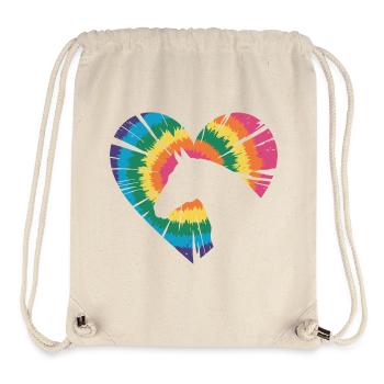 Tie Dye Pferd - Stanley/Stella recycelter Gym Bag - Naturweiß - Vorne