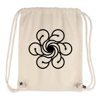 Kosmischer Blumenwirbel - Stanley/Stella recycelter Gym Bag - Naturweiß - Vorne