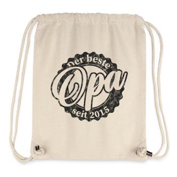 Der Beste Opa seit 2015 - Stanley/Stella recycelter Gym Bag - Naturweiß - Vorne