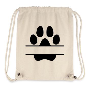 Hundepfoten Namensschild - Stanley/Stella recycelter Gym Bag - Naturweiß - Vorne