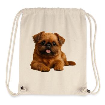 Belgische Zwerggriffon Brüsseler Griffon - Stanley/Stella recycelter Gym Bag - Naturweiß - Vorne