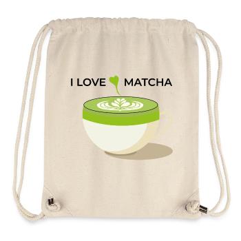 J’adore le Matcha - Sac à cordon recyclé Stanley/Stella - blanc naturel - Devant