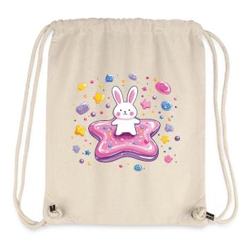 Kleiner Hase auf Pinkem Sternzauber - Stanley/Stella recycelter Gym Bag - Naturweiß - Vorne