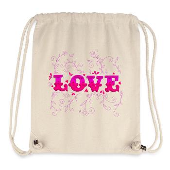 Cute Love Heart Valentine day - Stanley/Stella recycelter Gym Bag - Naturweiß - Vorne