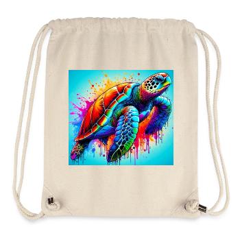 Schildkröte - Stanley/Stella recycelter Gym Bag - Naturweiß - Vorne